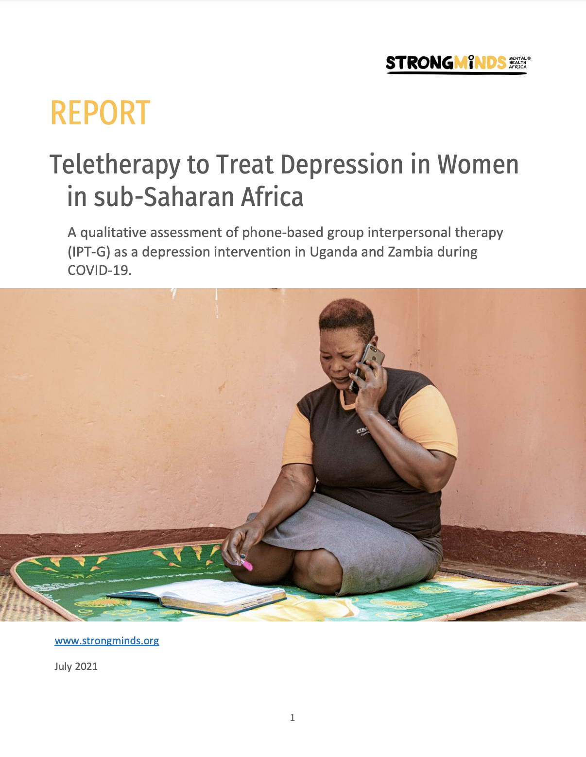 Teletherapy to Treat Depression in Women in sub-Saharan Africa